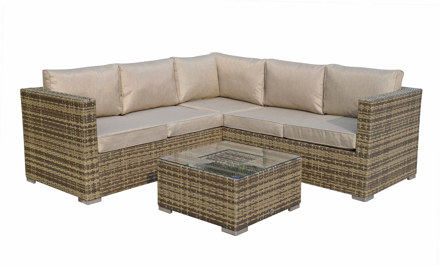 Signature Weave - Outdoor Furniture - Georgia Corner Sofa With Ice Bucket In Coffee Table